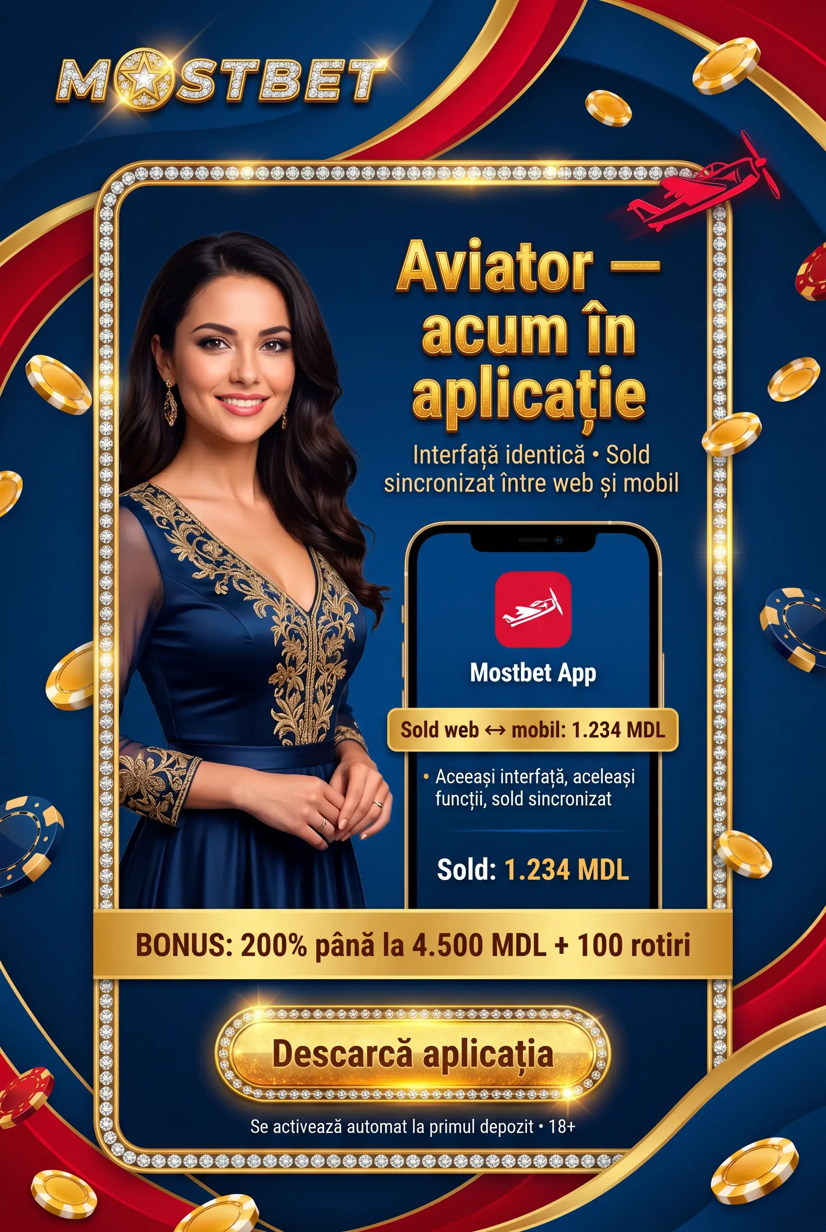 Aviator în aplicația Mostbet