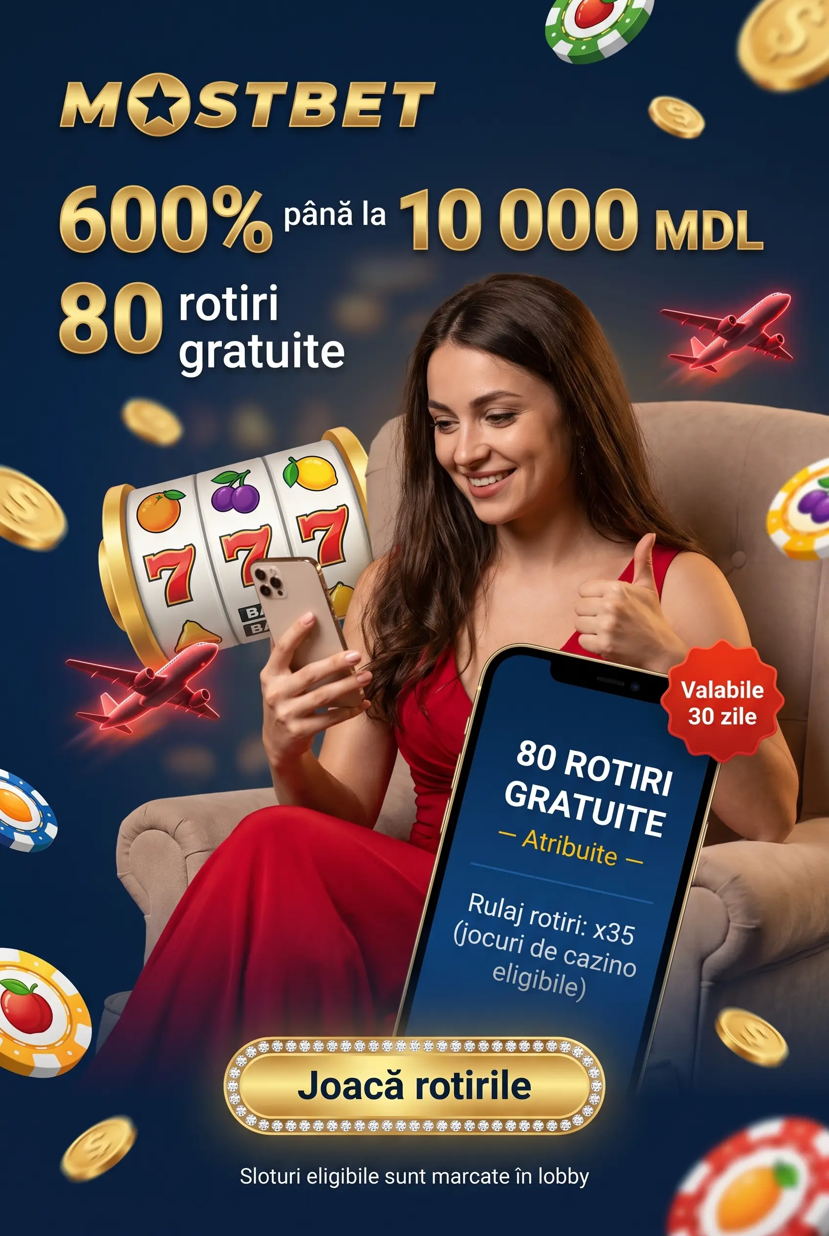 Rotiri gratuite Mostbet 80 FS