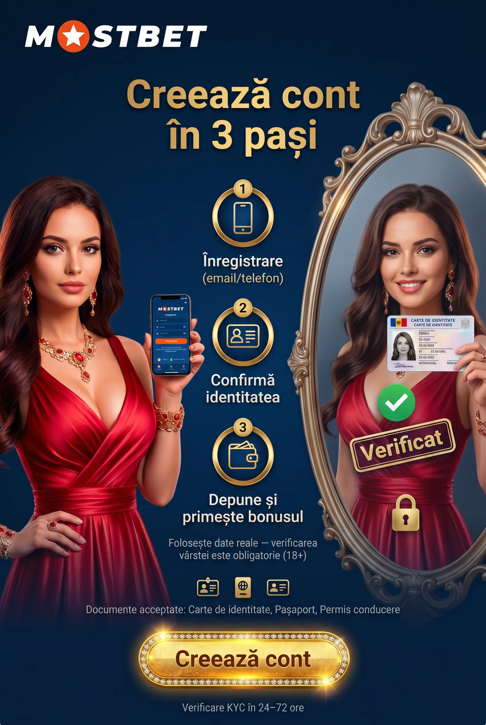 Crearea contului Mostbet pas cu pas
