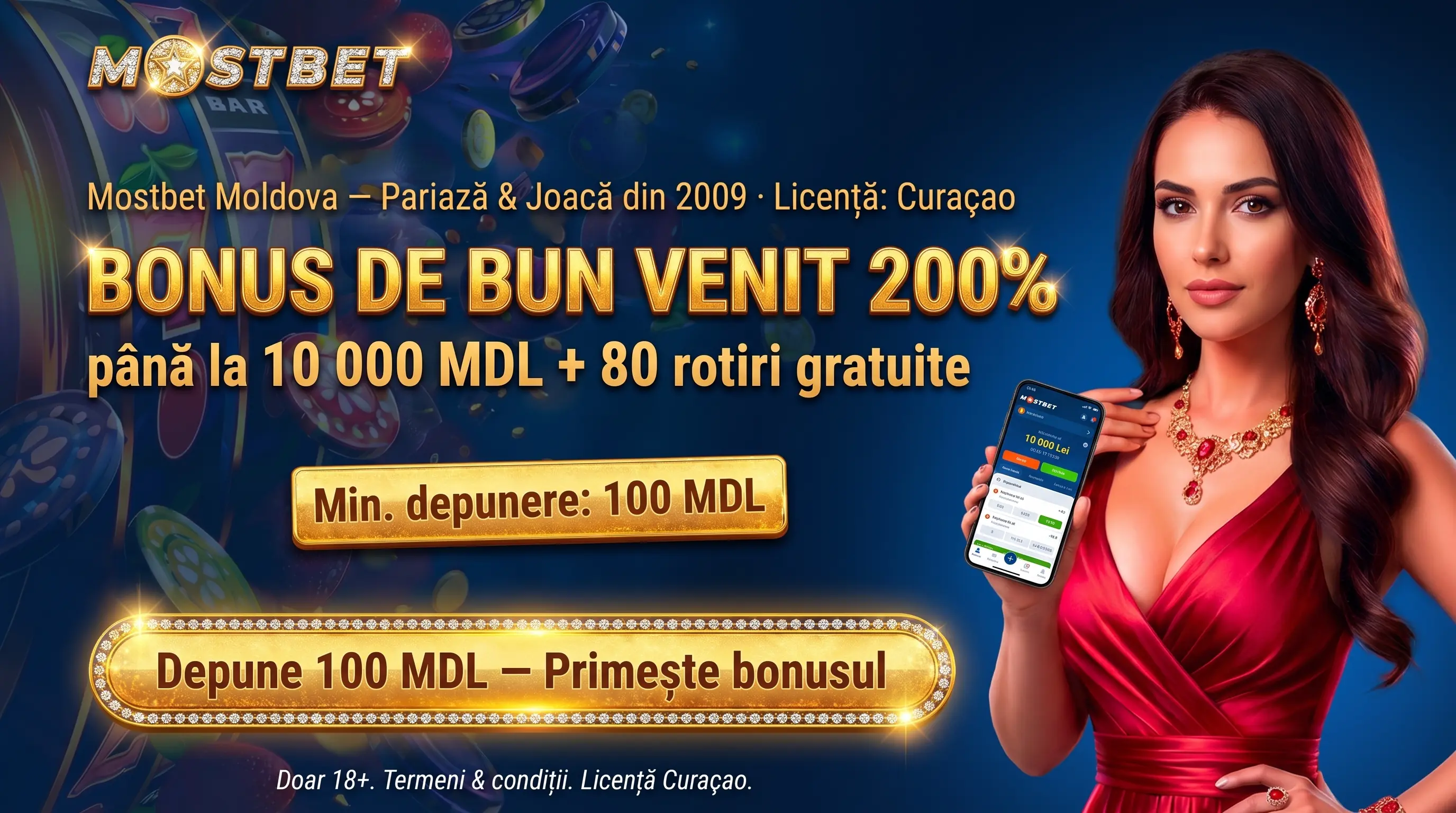 Mostbet în Moldova — cazino online, pariuri sportive și aplicație mobilă