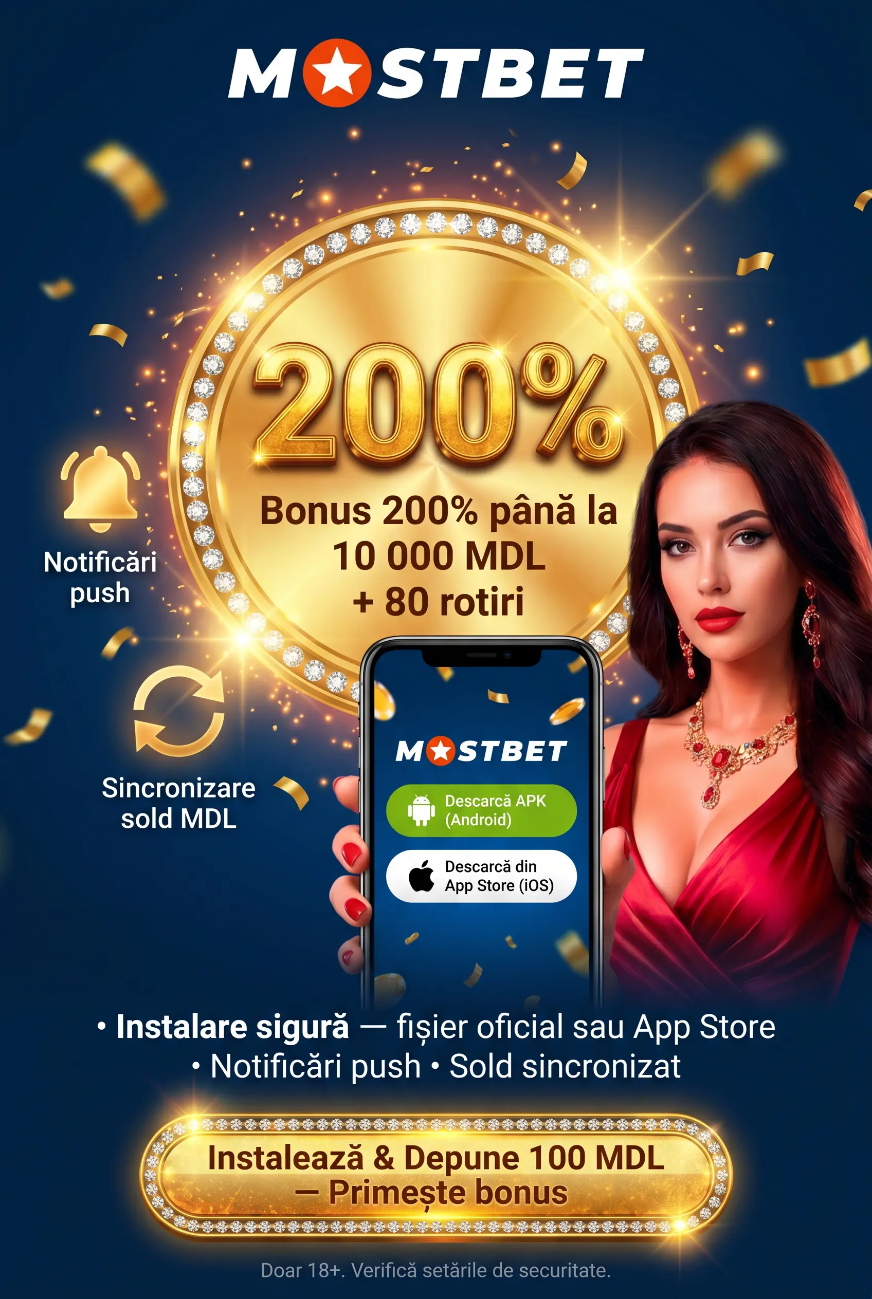 Aplicația Mostbet pe telefon