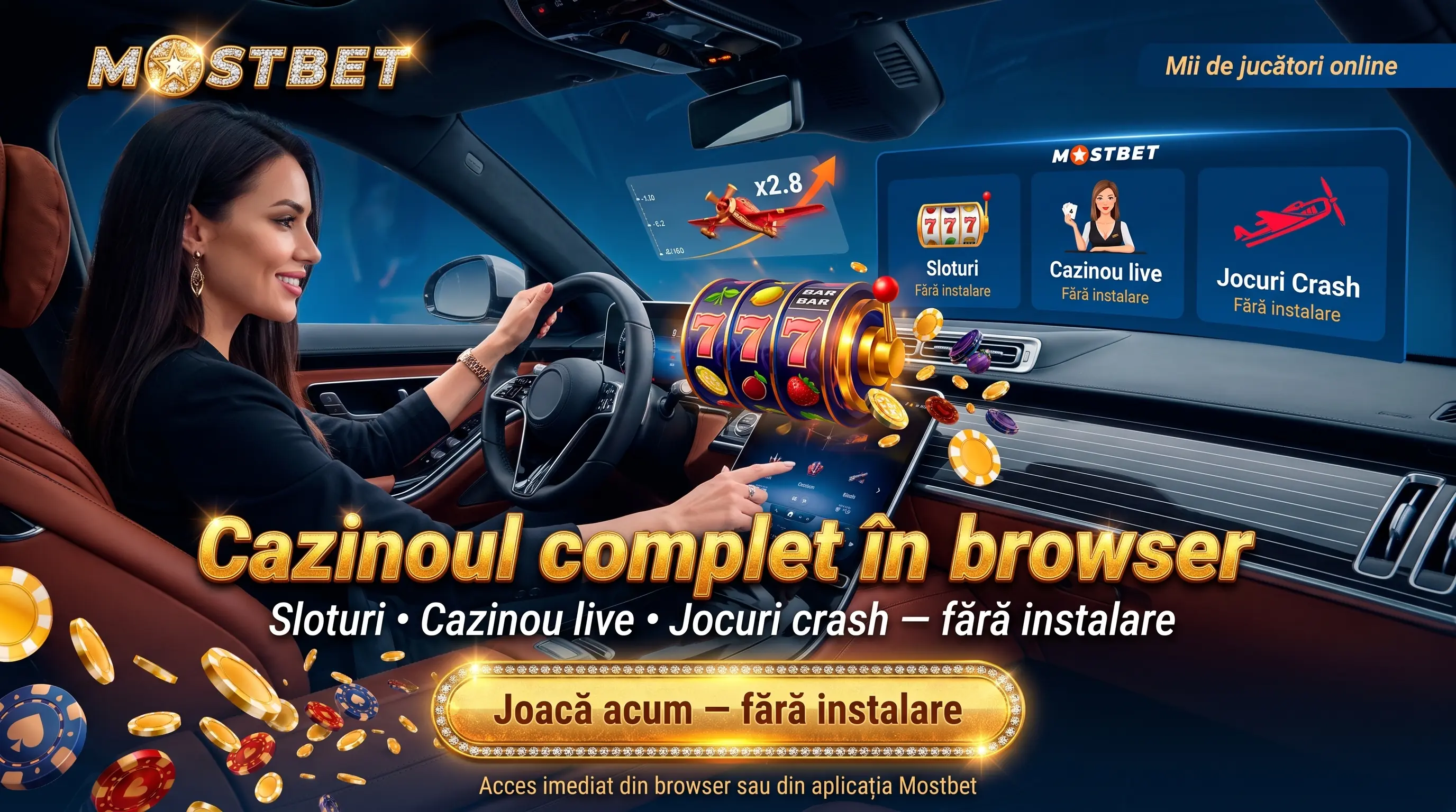 Cazino online Mostbet MD cu sloturi și jocuri live