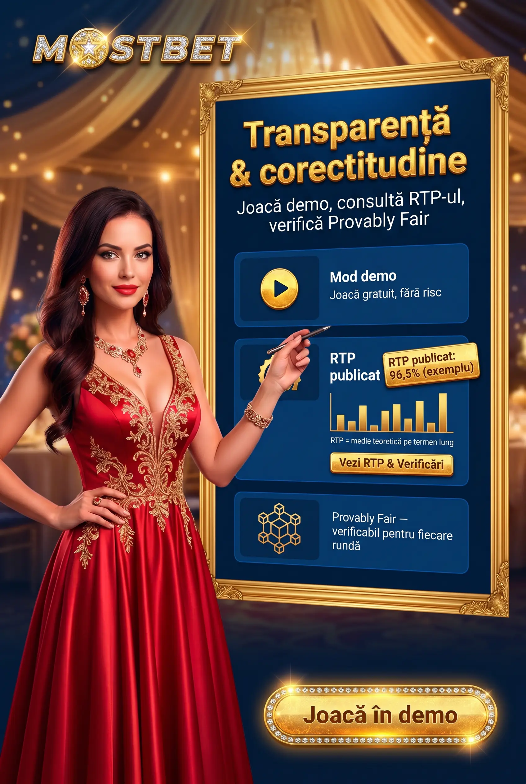 Mod demo RTP și corectitudinea jocurilor Mostbet