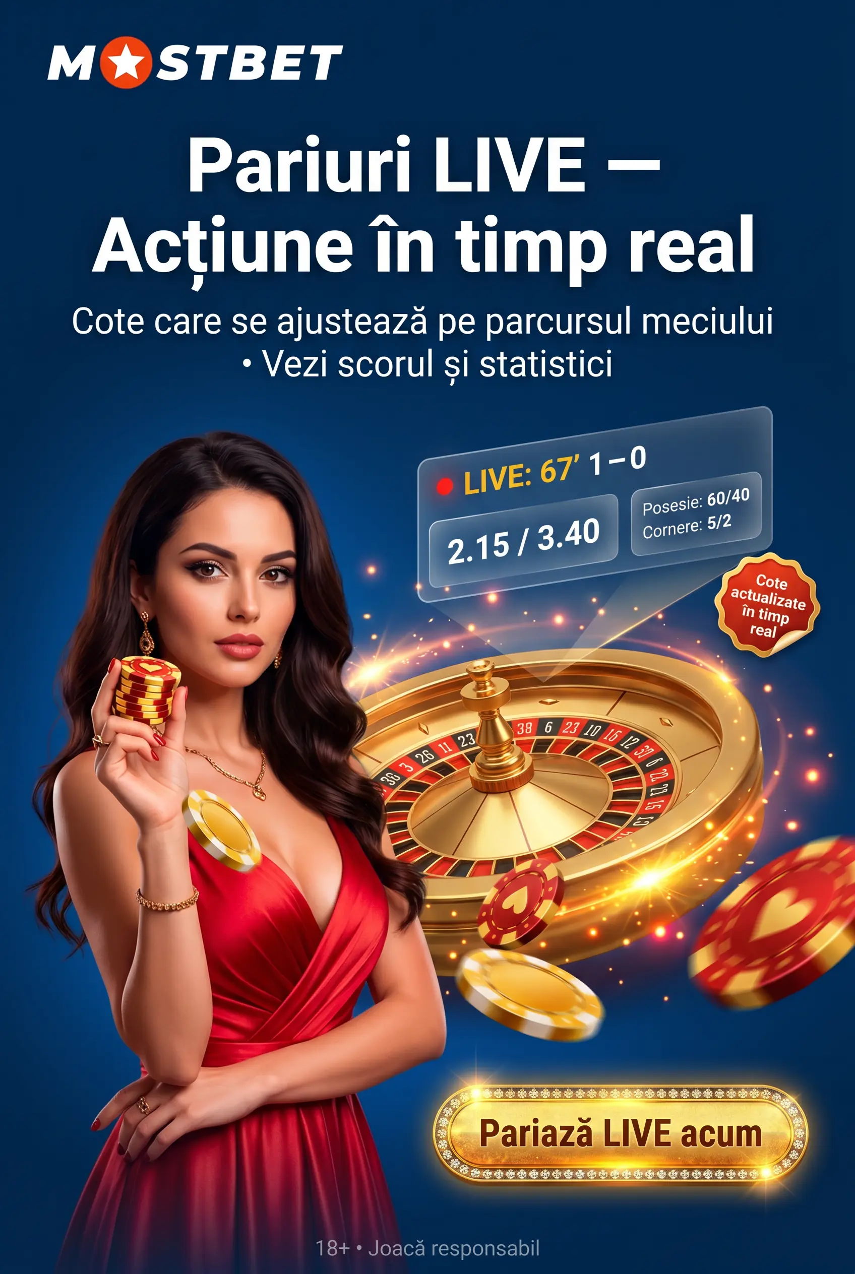 Pariere live în timpul meciului la Mostbet