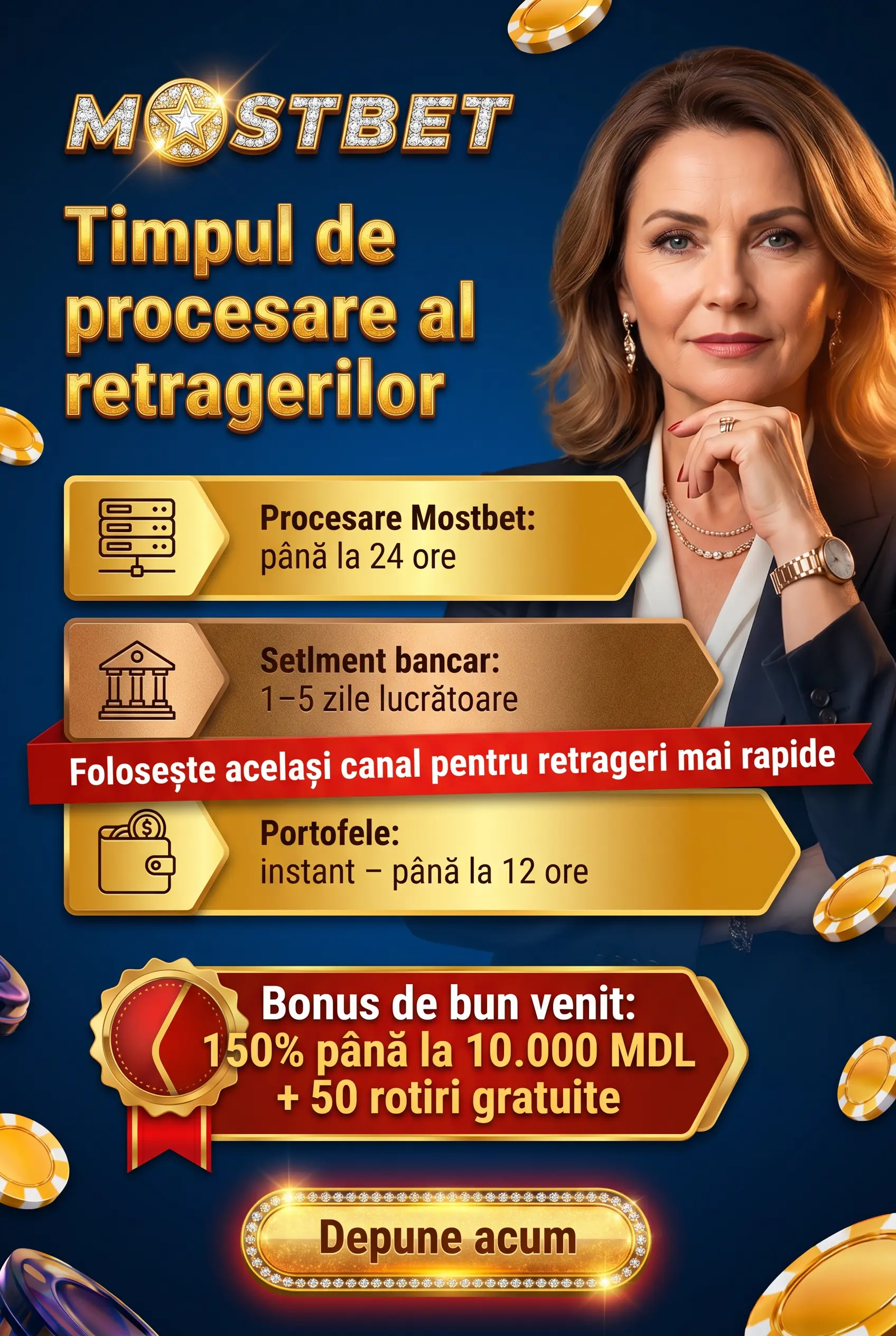 Procesarea unei retrageri Mostbet în Moldova
