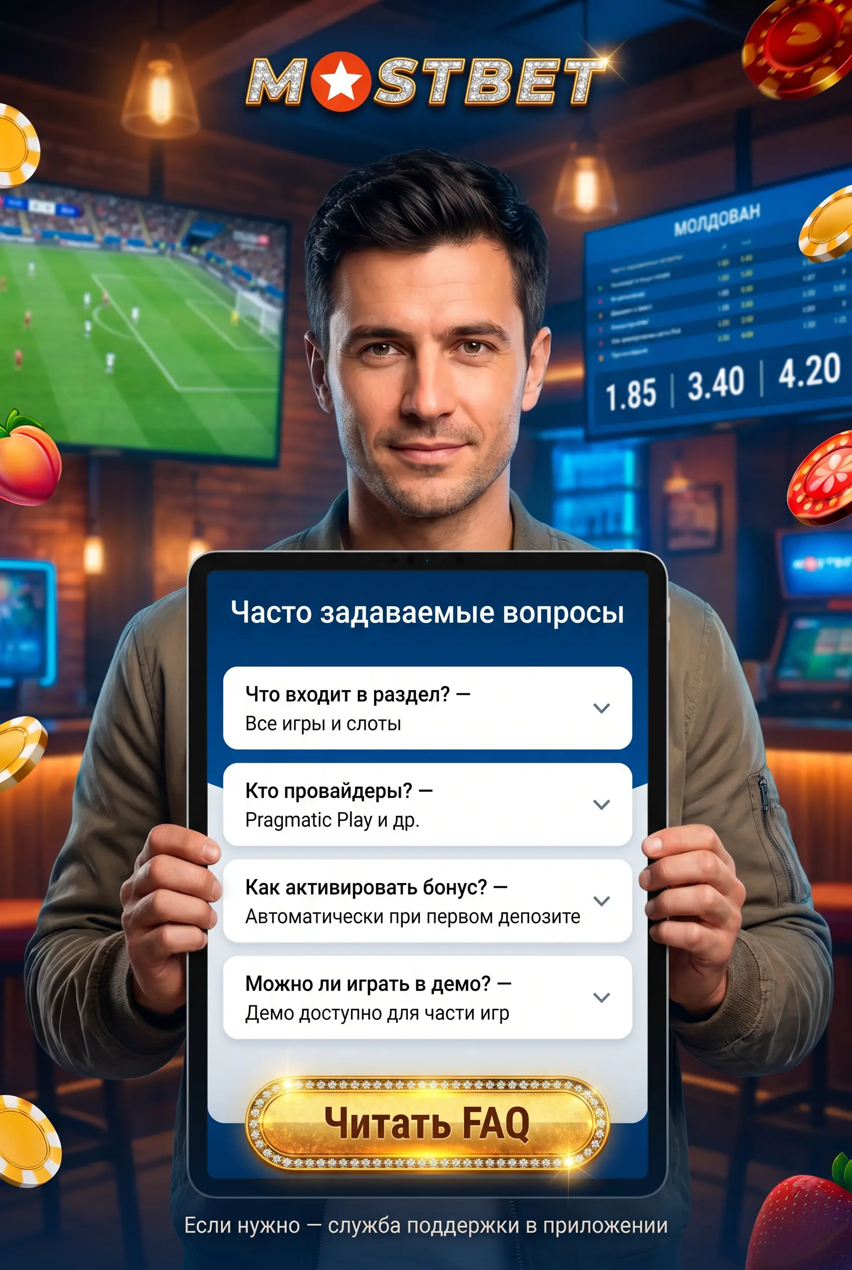 Что чаще всего спрашивают о казино Mostbet