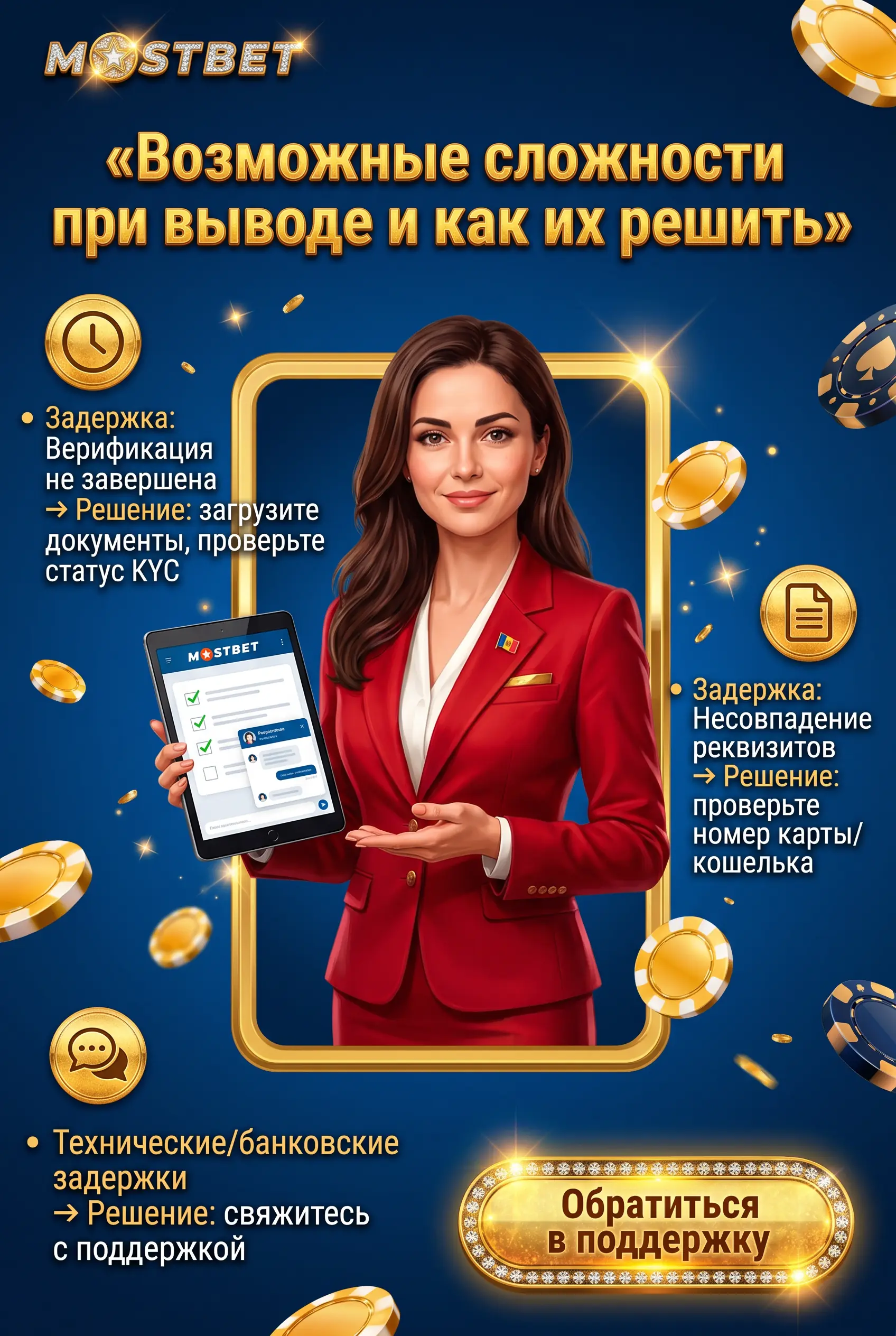 Сложности при выводе средств Mostbet и их решение