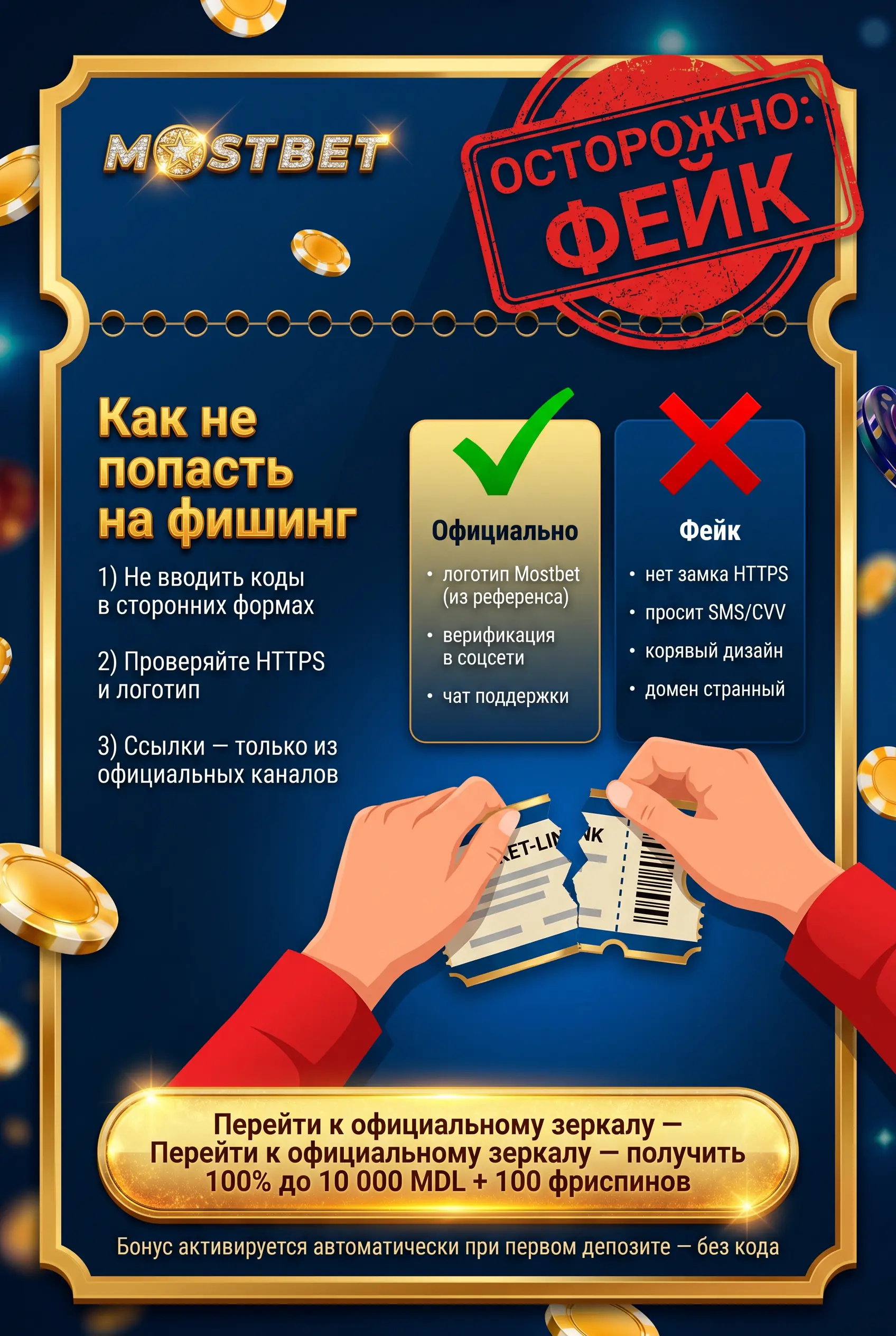 Фейковые сайты: как распознать фишинг